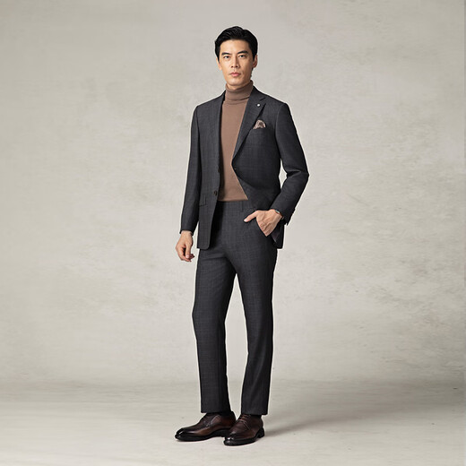 Gornia [Gornia] Top chaqueta de traje de mediana edad de lana pura para hombres GBS21312363 Dark Grey 180c