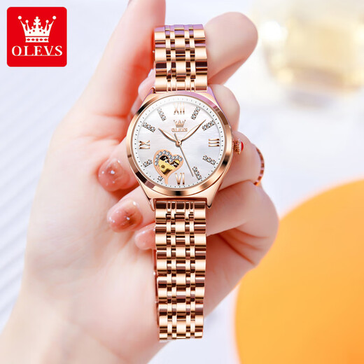 Olevs Swiss Certified Brand Watches für Frauen mechanische Uhren Vollautomatisch einfach