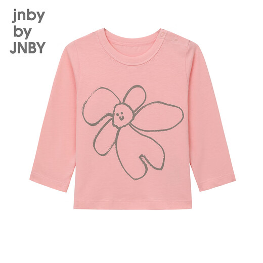 Jnby von Jnby [Jiangnan Buddies Baby] Herbst Langarm T-Shirt süßes Blumenmuster weiche Jungen und Mädchen Baby YN9110790 684 warmes Rosa 100 cm