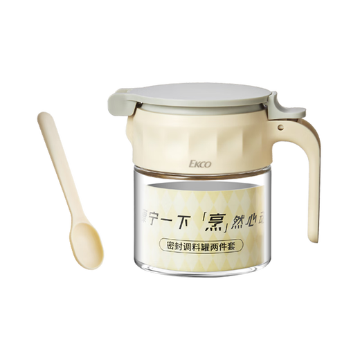 Corning sealed seasoning jar 2-piece set, pepper bottle seasoning jar, pepper seasoning bottle, salt shaker, seasoning jar (with spoon) 2-piece set