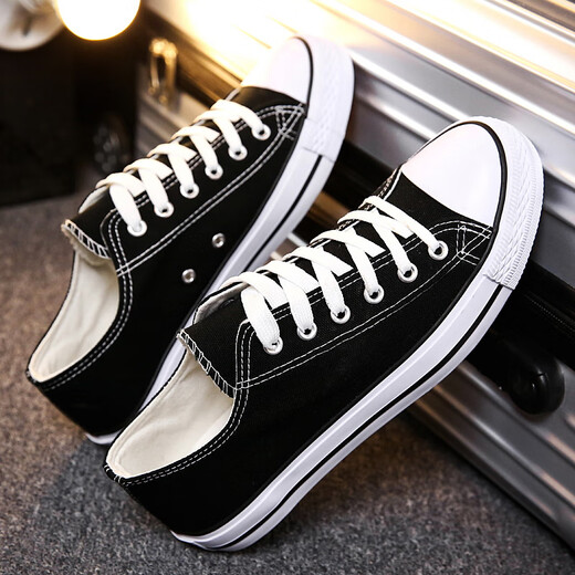 Huili official website Fangshang Store Flag 2025 autumn new canvas shoes for men's trendy breathable casual cloth shoes trendy versatile board shoes low 6621 red [men's style] wide instep recommended to be large 40
