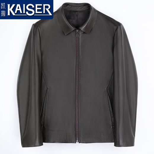 
Kaiser (KAISER) 2024 new leather leather jacket for men's top layer sheepskin lapel business casual jacket handsome leather jacket black 170/L (suitable for 110Jin [Jin equals 0.5 kg]-130Jin [Jin equals 0.5 kg]) black