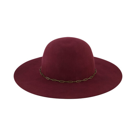 CONCEPT ONE Christian Siriano New York Fedora Hat Burgundy One Size