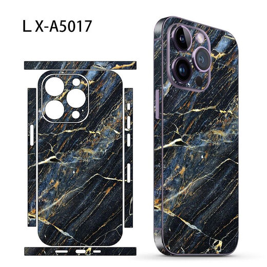 鲸美多适用于苹果14Promax贴纸iPhone13 大理石纹理12背膜 11全包背膜 LX-A5012 iphone12