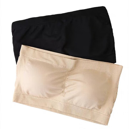 Modal one-piece student beauty back wrap anti-exposure tube top underwear for women strapless bra with built-in breast pads, skin color M 160
