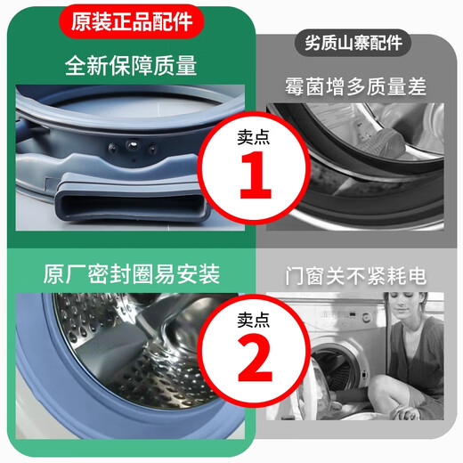 惠利得定制TG90-1411DXS适用小天鹅滚筒洗衣机门密封圈窗垫胶皮圈 1号189  送桶洗剂