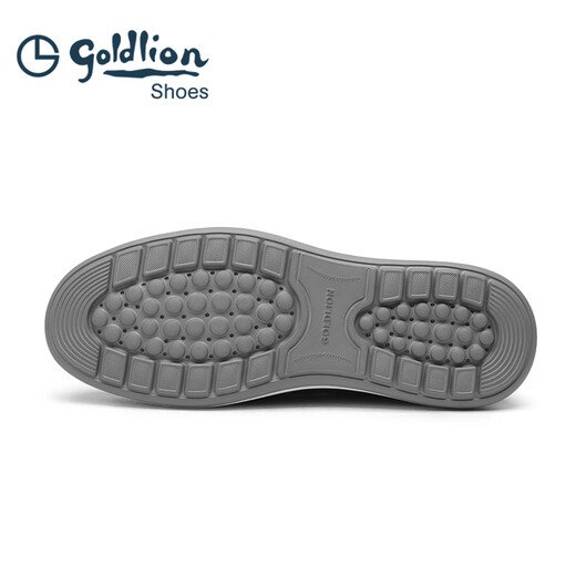 Goldlion Men's Shoes Autumn and Winter Business Casual Leather Shoes Sheep Leather Slip-On Leather Shoes Men's Loafers Slip-On Shoes Black 40