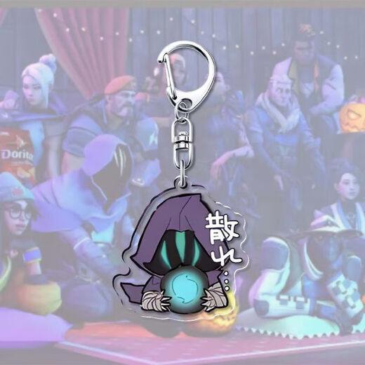 JBA (JBA) Contrat intrépide Figure Keychain Kelechain Pendant périphérique Renai Jean-Feng Neon Creative School Sac Hanging A673 5cm (Tear avec un film des deux côtés est plus clair)