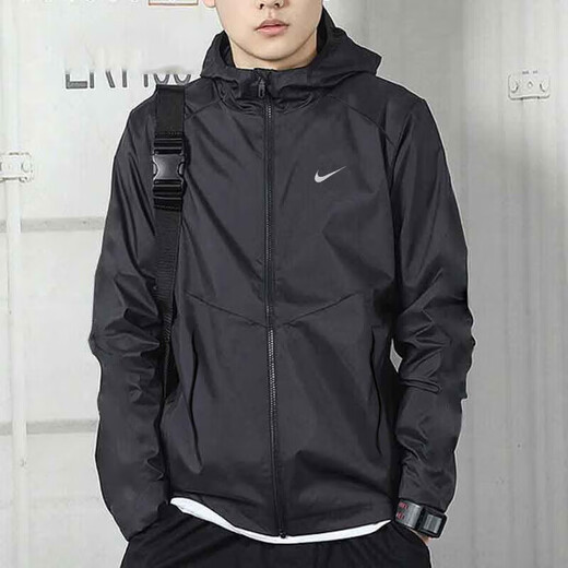 Nike (Nike) Sports Suit Men's 25 Spring New Casual Running Training Woven Chaqueta Top pantalones sueltos Conjunto de 2 piezas Tocante negro + pantalones tejidos negros Traje de secado rápido S/165 [Peso recomendado 90-110Jin [Jin equivale a 0.5 kg]]