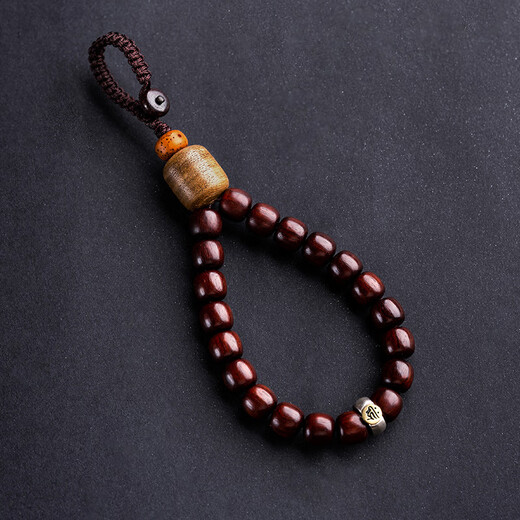 Jingyuan Pavilio Pequeño sándalo rojo de hoja zodíaco Buda de alta gama Cadena Costilización de la llave de la llave de alta gama Clava de alta gama Modelo-Dragon-Snake-Samantha Bodhisattva