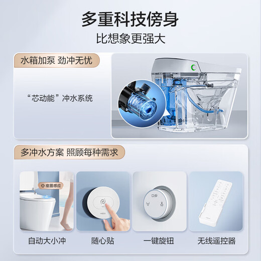 Hengjie (HEGII) smart toilet H35 unlimited water pressure with water tank foam shield smart toilet HCE863A01-305
