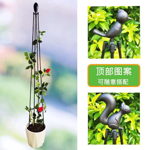 Clematis cuatro torre de esquina Torre de flores Tipo soporte MARCO DE LA Balcón al aire libre Balcón de jardinería Moldista de jazmín soporte de flores LZB de solo 75 cm de altura