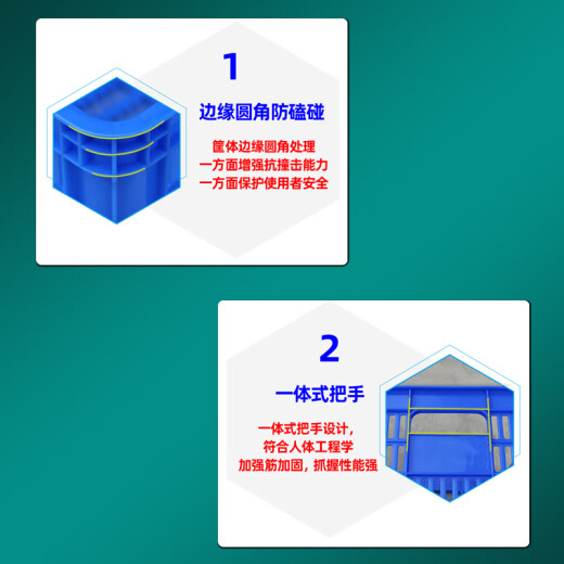 Cesta de plástico Xinhou Cesta de rotación rectangular Cesta de frutas Cesta al por mayor Cesta de almacenamiento de la cesta de almacenamiento de marco grande Ceta de rotación 700 Cesta de rotación 695*480*405 mm