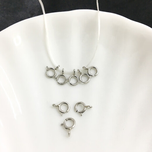 Platinum spring buckle PT950 necklace buckle DIY accessories platinum l gold connector necklace bracelet connection closed spring buckle, 5MM/piece