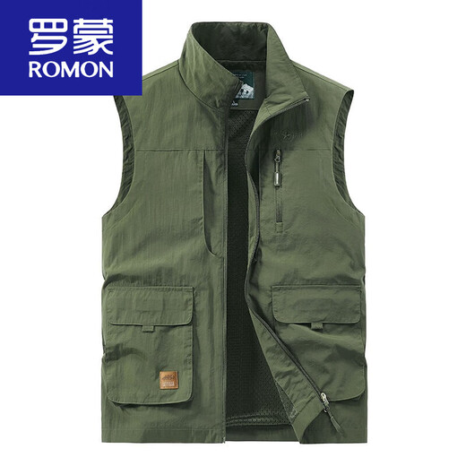 Romon Vest Men's New 2025 Spring и осень-лето много кармана-жилетки.