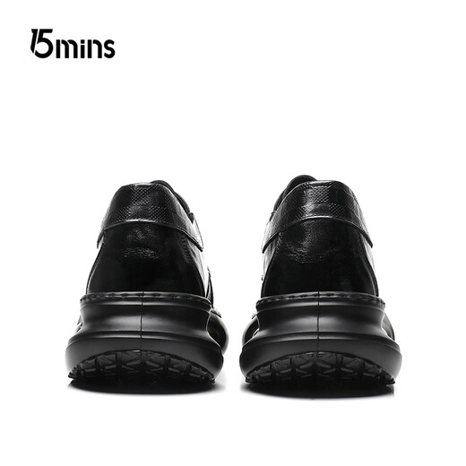 15 minutes first layer cowhide men's comfortable business shoes thick sole increased soft sole soft surface British casual shoes men's shoes E1886