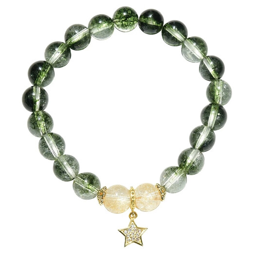 Tokishima Green Ghost Cornucopia Exploding Crystal Women's Bracelet Green Gold Crystal Wizard of Oz Prosperous Career 8mm