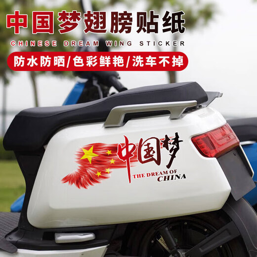 筌祁阙车贴划痕遮挡车身汽车贴纸遮刮痕贴画电动车个性拉花防水贴膜 china'梦20cm横款【一对装】