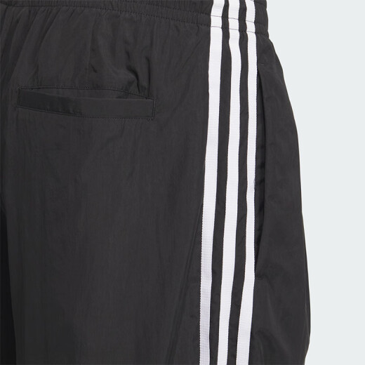 阿迪达斯 （adidas）三叶草男裤 2025夏梭织潮流时尚舒适休闲运动长裤 JW9896/黑色 L