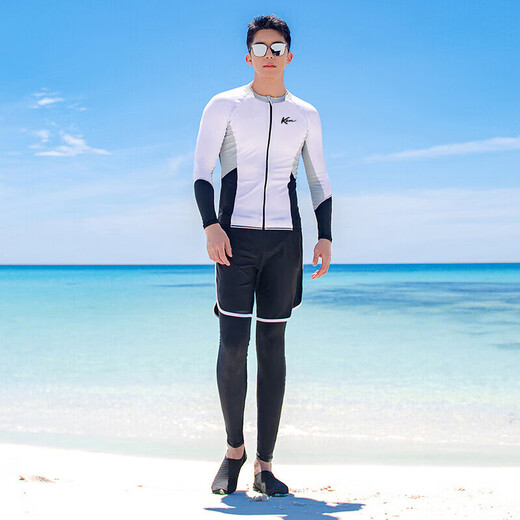Barbie sun protection quick-drying wetsuit men's split long-sleeved trousers snorkeling wetsuit couple swimsuit women's surfing suit