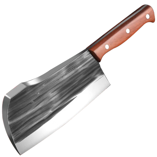 Couteau à découper les os à lame Xing, couteau à découper les os, couteau à découper les os, grand couteau à os domestique, hache, hacher les gros os de bovins et de moutons, couteau de cuisine spécial de boucher commercial, couteau à découper les os à manche en bois, allongé et épaissi