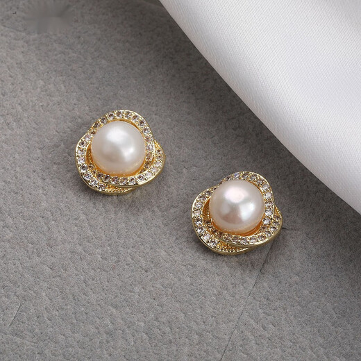 Flash engraved earrings for women, retro temperament, versatile and high-end, Valentine's Day birthday gift earrings for mom and girlfriend