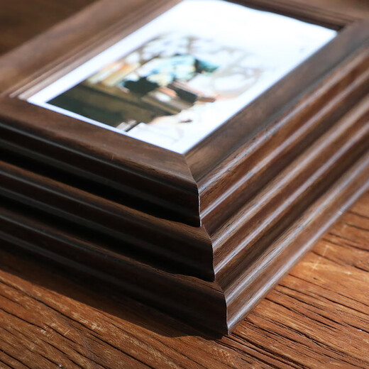 Deyin (Befon) 6-Zoll-Retro-Fotorahmen Hanging Wall European Creative Frame Photo Set Frame Photo Frame Walnuss Farbe 0245