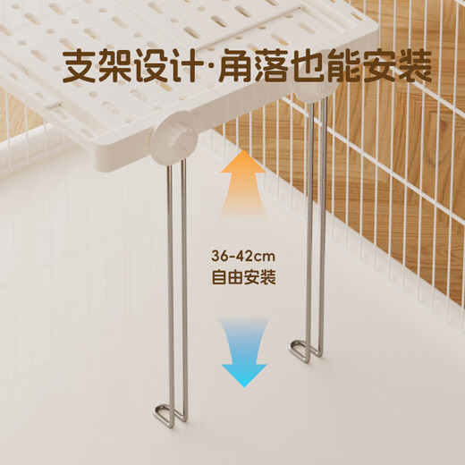 Cat cage and rabbit cage with widened and adjustable partitions on the second and third floors can be equipped with ladder sisal boards. Please click to see the applicable range before placing an order.