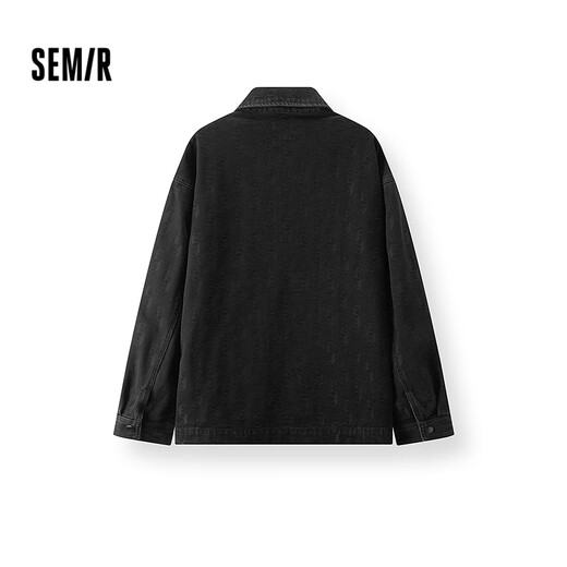森马（Semir）[商场同款]夹克男复古提花牛仔外套2025春季上衣个性103125108101