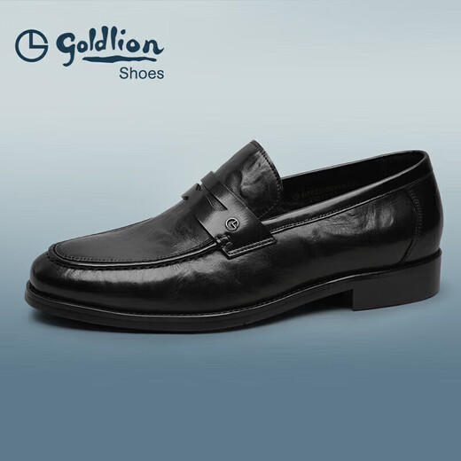 Goldlion Herrenschuhe Business Fashion Hochzeitsschuhe personalisierte Lederschuhe bequeme Slipper G58230093aaa Black 40