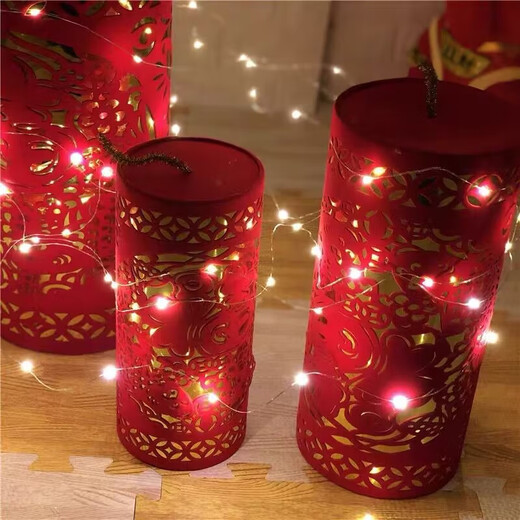 Night light, portable lamp, battery, small lamp, computer keyboard, desk lamp, bedside lamp, camping, warm white atmosphere-1.0m, 2 pack