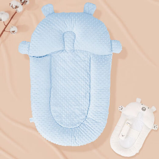 Raft core bed-in-bed, baby 0-3 years old, anti-jump portable baby bed, removable newborn nap bed, bionic spit-up, bed-in-bed soothing pillow powder (adjustable)