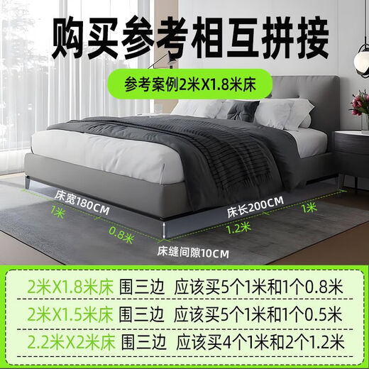 Core-sealed bed bottom transparent baffle PVC bed bottom barrier anti-pet artifact under bed sofa dust-proof shelf partition 2 m x 1.8 m bed surround 2 sides free stickers baffle height 8 cm