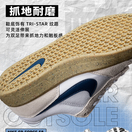 耐克（NIKE）男鞋子男 25夏季新款透气耐磨运动鞋帆布小白鞋减震滑板鞋休闲鞋 【主推】深海蓝-橡皮浅褐/晒图退10/建议拍大半码 40 （内长250mm）