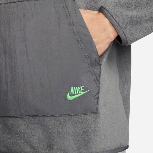 耐克（NIKE）卫衣外套男士秋冬款摇粒绒运动服保暖休闲圆领套头衫上衣 DD4855-068灰色 2XL