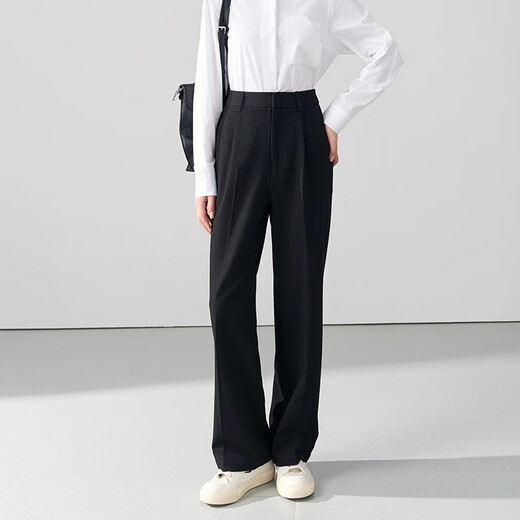 Lady Bird Suit Pants Women's Formal Wear Small Straight Pants Professional Interview Formal Suit Pants Black L