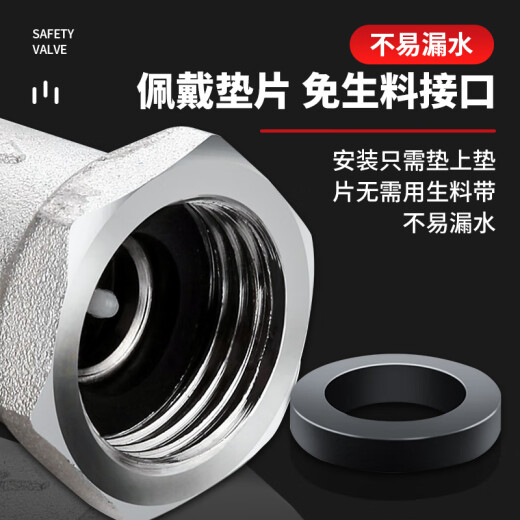鲸万荟通用热水器泄压阀 可调式减压阀安全阀0.8mpa 单向止回阀W866