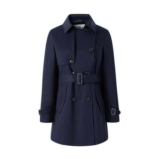 NAVIGARE Italian Sailing Women's Ferse's Commuting Mid-Longle Breaker Lapel Coat Coat 2331544503 Bleu L