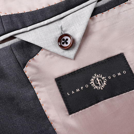 Blue Leopard (LAMPO) Wool All Season 130 Count Men's High-end Business Jacket Suit Sheep Wool Jacket Gray 48 (175/96) R