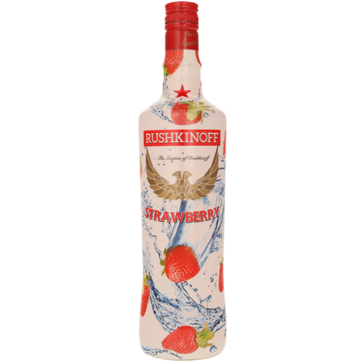 RUSHKINOff 罗仕可夫 草莓味 洋酒 伏特加 1000ml 鸡尾酒基酒