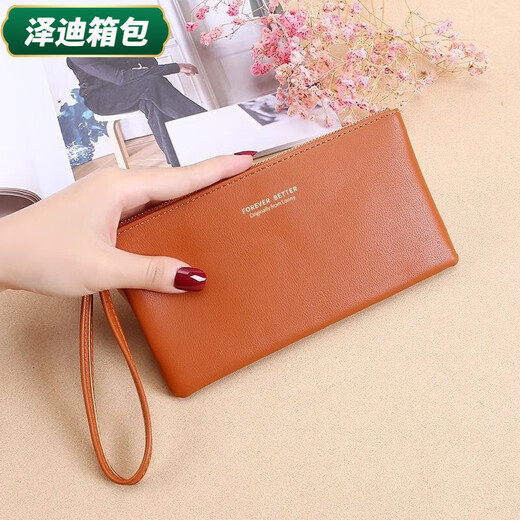 Yunluo Clutch Bag für trendy und vielseitige weiche Leder-Brieftasche von Frauen für Frauen-Mobiltelefontasche modische einfache Frauen kleine Tasche Leichtes Militärgrün Modell XYA96-31