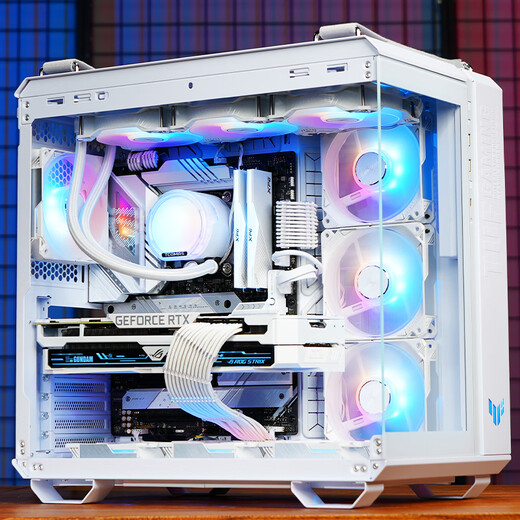 TCOMAS钛钽SJ-A080 360白色 一体式CPU水冷散热器 大冷头加厚冷排风扇ARGB光效 支持intel/AMD