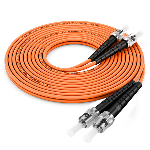 HAILE海乐 千兆多模光纤跳线 OM2双芯ST-ST尾纤50/125跳纤 3米 HJ-2ST-ST-MD3