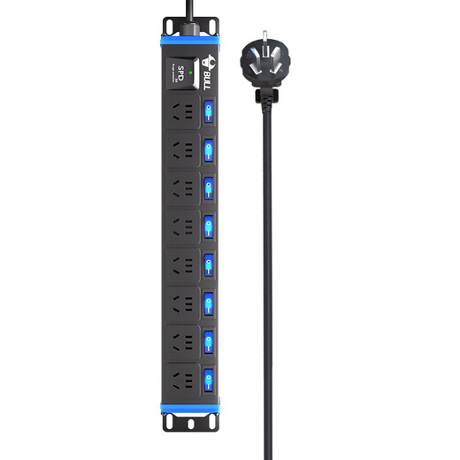 Bull pdu plug-in table with row plug Bull e-sports socket computer desktop lightning protection drag strip independent switch hot selling sub-control 10-position jack