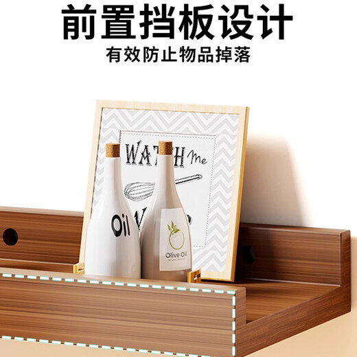 All are wall storage racks, one-word partition display rack, living room wall-mounted shelf organizer, simple wall-mounted shelf rack 60X15CM walnut color