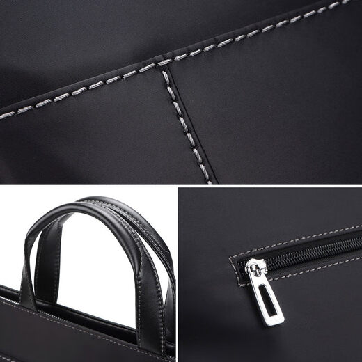
Feige handbag for men business bag trendy men Oxford cloth casual large capacity computer bag men bag briefcase men black (hot-selling recommendation) 14 inches