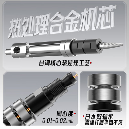 圣耐尔 台湾气动打磨机工业级风磨笔小型高速玉石雕刻磨抛光机打磨笔 S-6636简约款(不赠送磨头）