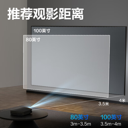 Deli 100-Zoll 16: 9 Projektionsbildschirm Bofresnel Anti-Light-Vorhang Bilderrahmen Vorhang HD Home Wall-montiertes Wohnzimmer Projektor Bildschirm Medium Tele-Light-Hartbildschirm MS702