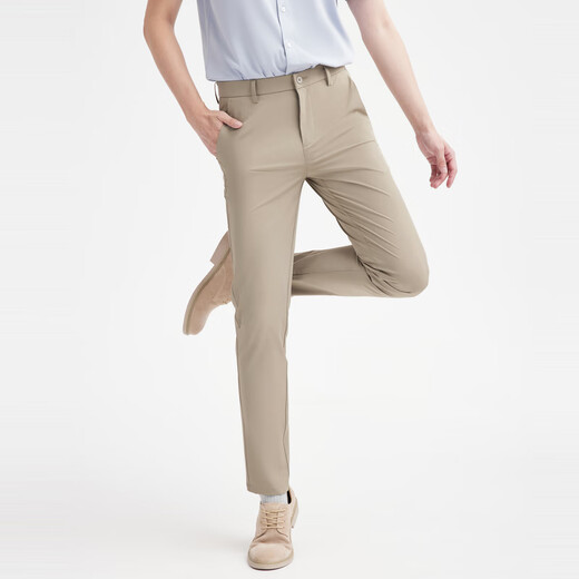 Sept Wolf [Cool] Pantalon décontracté Pantalon masculin 2025 Nouveau pantalon masculin à la mode et Evergrande pour hommes confortable Pantalon pour hommes respirants 701 (kaki) à quatre côtés 1D1E30402025 30