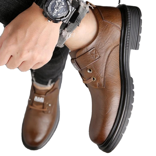 Fr.yh.zh ovig qualifizierte Lederschuhe Weiqian Herrenschuhe Position 2024 Neue Herren -Arbeitspulen -Schuhe Pilot -Freizeitschuhe 9908 Brown 38 Standard Lederschuhe Größe
